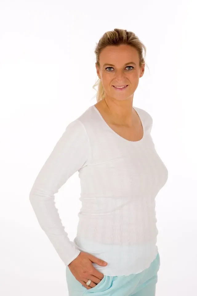 Perlina Dames onderhemd: Thermisch, WIT ( LINA.26 )