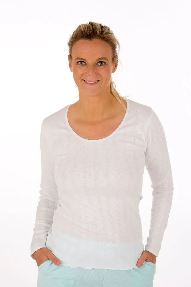 Perlina Dames onderhemd: Thermisch, WIT ( LINA.26 )