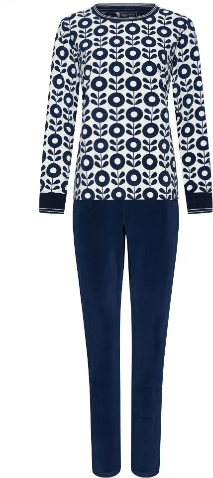 Pastunette Pyjama: Fleece, blauw bedrukking ( PAS.16 )