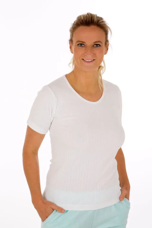 Perlina Dames onderhemd: Thermisch,wit ( LINA.34 )
