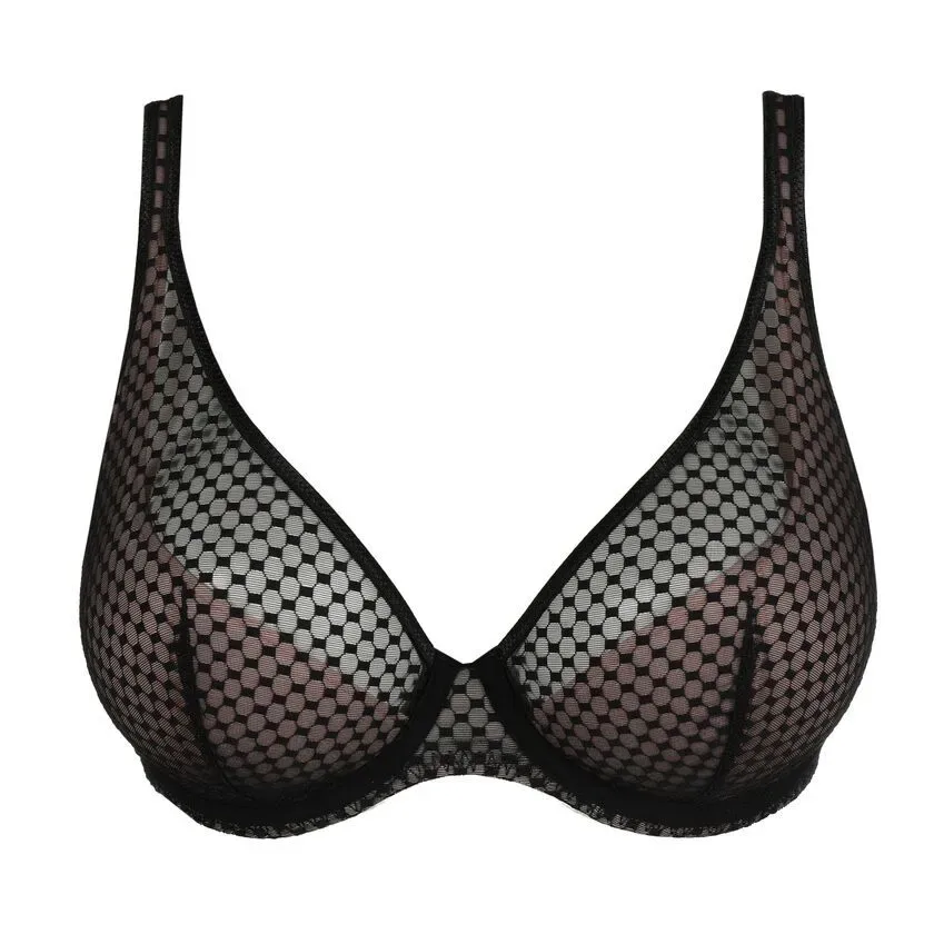 Prima Donna Twist Tulip BH: Glass Beach, Zwart, Plunghe Bra Half padded, Europese Maten ( PDO.153 )