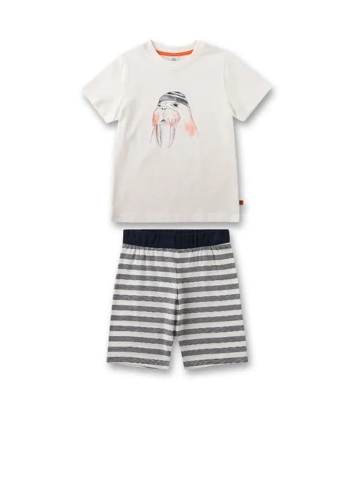 Sanetta Jongens pyjama: Korte mouw / short, Zeehond ( SAN.94 )
