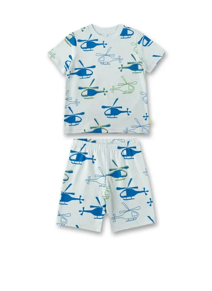 Sanetta Jongens pyjama: Korte mouw / short, Helikopter ( SAN.95 )