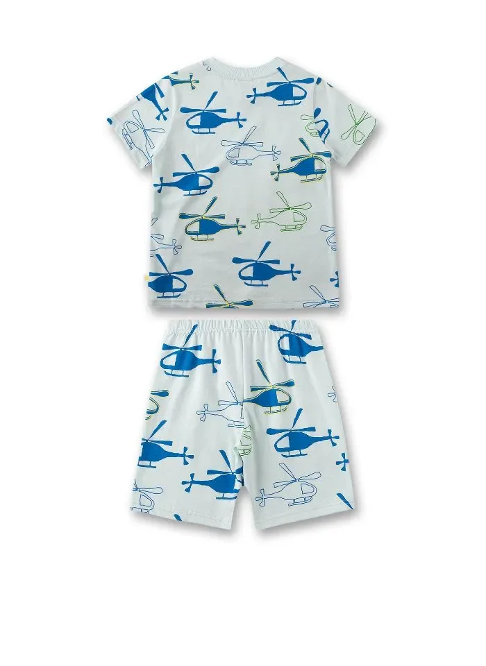 Sanetta Jongens pyjama: Korte mouw / short, Helikopter ( SAN.95 )