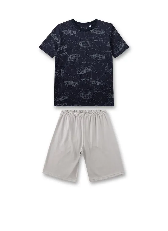 Sanetta Jongens Pyjama: auto's, korte mouw / short ( SAN.101 )