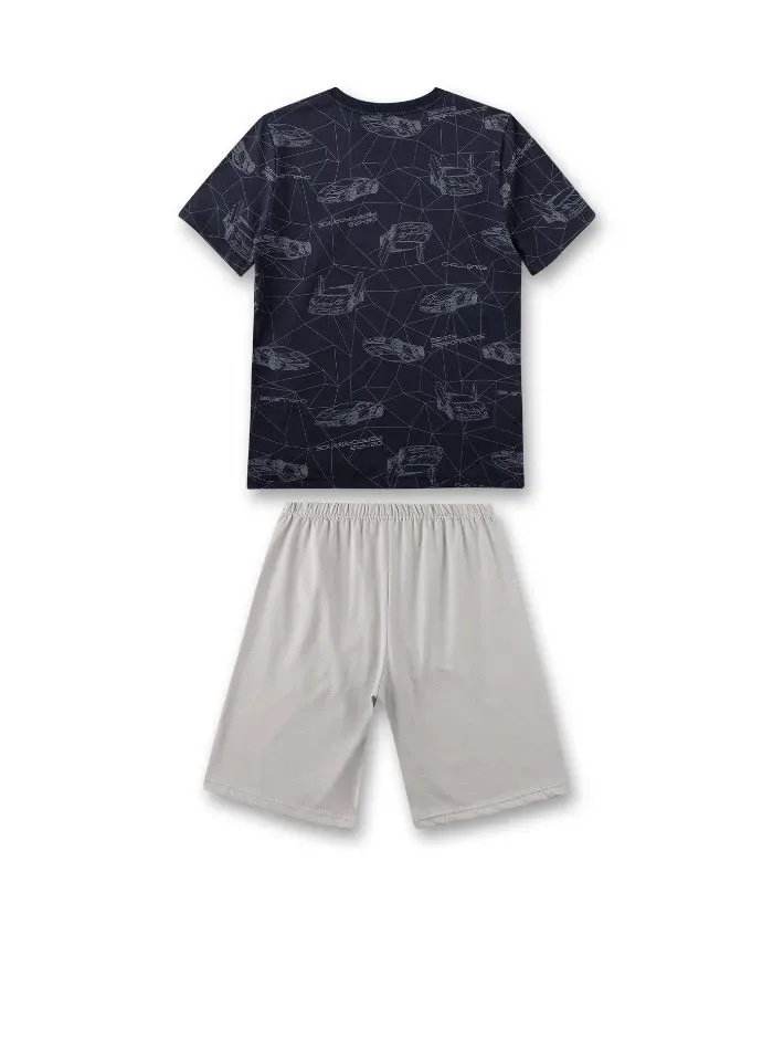 Sanetta Jongens Pyjama: auto's, korte mouw / short ( SAN.101 )