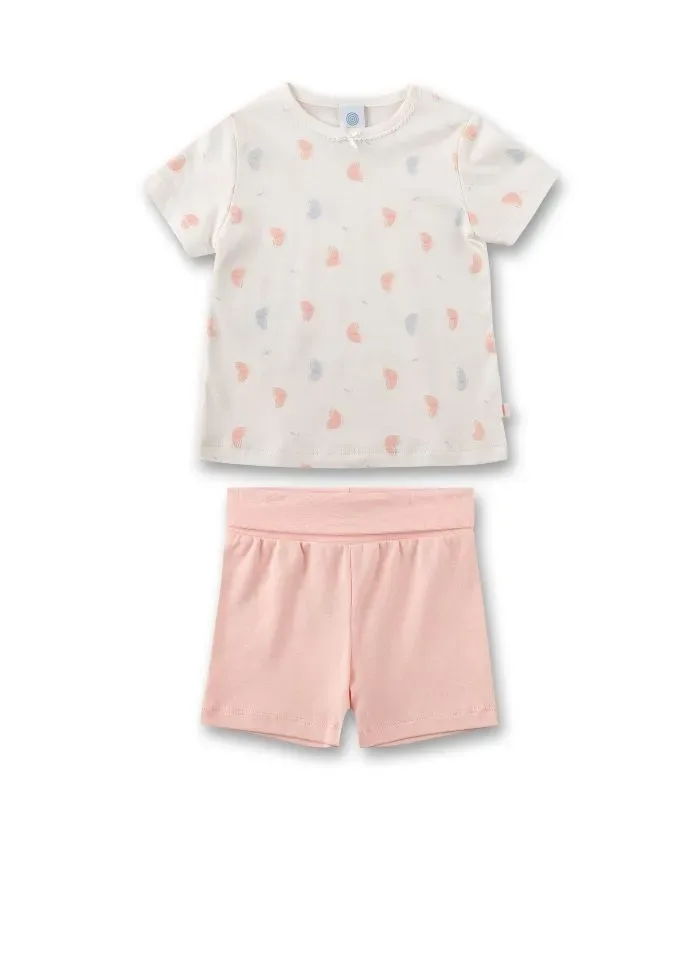 Sanetta Meisjes Pyjama: Vlinder motief, korte mouw / short ( SAN.104 )