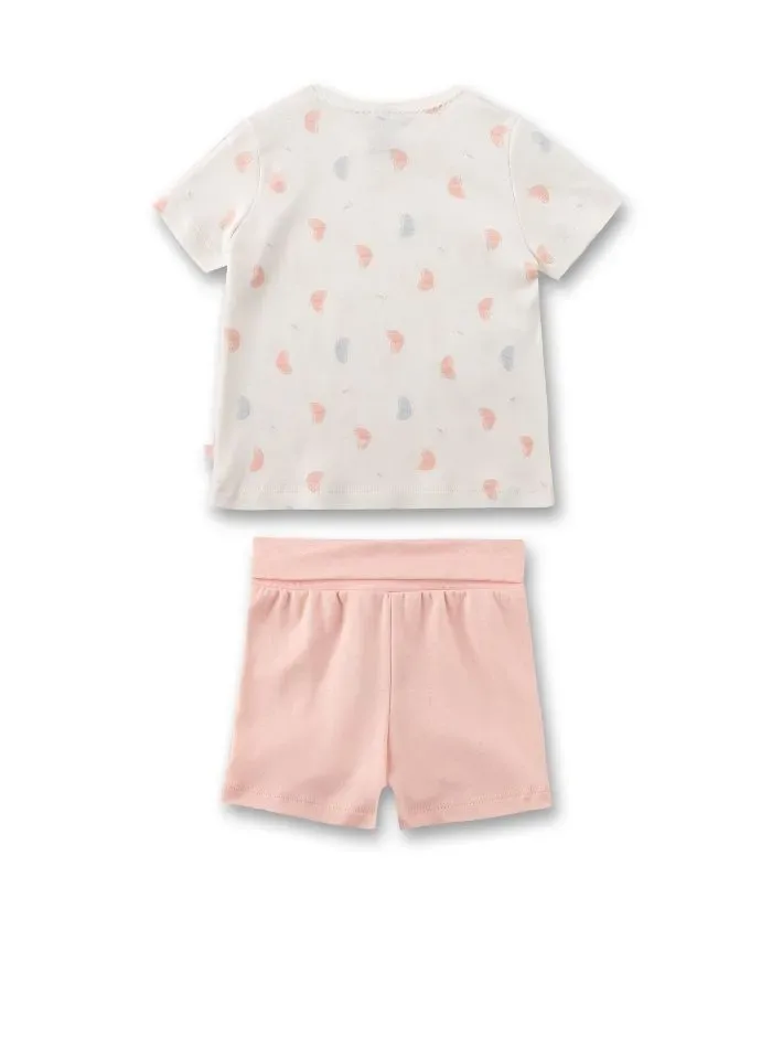 Sanetta Meisjes Pyjama: Vlinder motief, korte mouw / short ( SAN.104 )