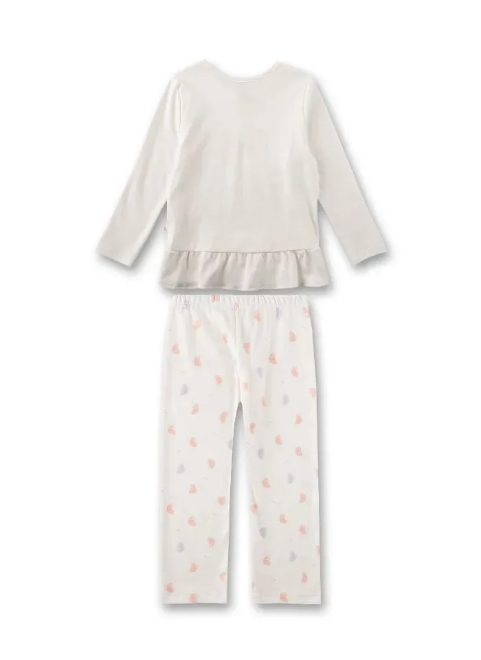Sanetta Meisjes Pyjama: Vlinder motief, Lange mouw / lange broek ( SAN.105 )
