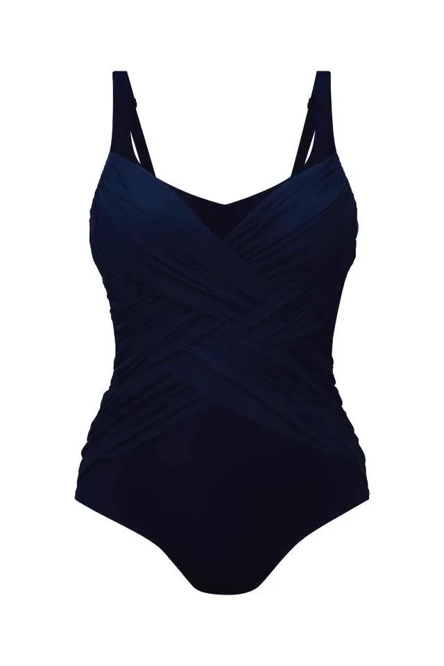 Anita Badpak: Donker Blauw, extra Shape effect, met beugel ani.299