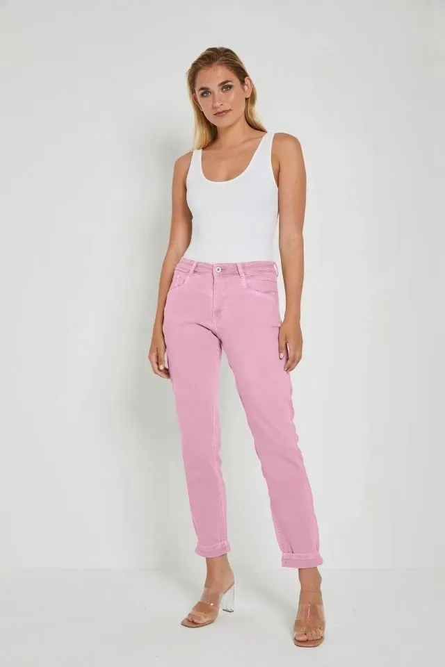 Para Mi Jeans Broek: Bowie, Rosewood Color Denim ( PARA.301 )