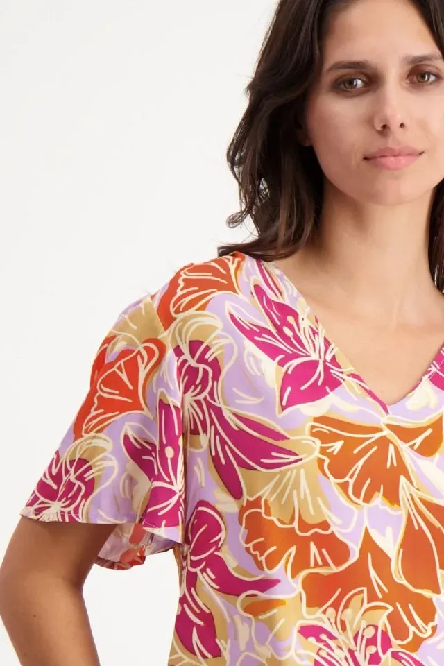 Signe Nature Bloes: Multi color, V hals ( Signe.1191 )