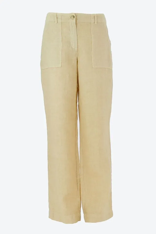 Signe Nature Linnen Broek: Beige, 100% Linnen ( Signe.1193 )