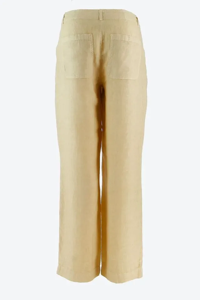 Signe Nature Linnen Broek: Beige, 100% Linnen ( Signe.1193 )