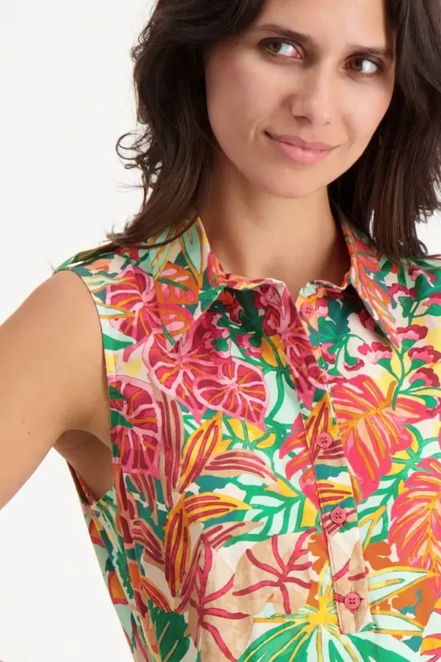 Signe Nature Kleed: Mouwloos, multicolor ( Signe.1198 )
