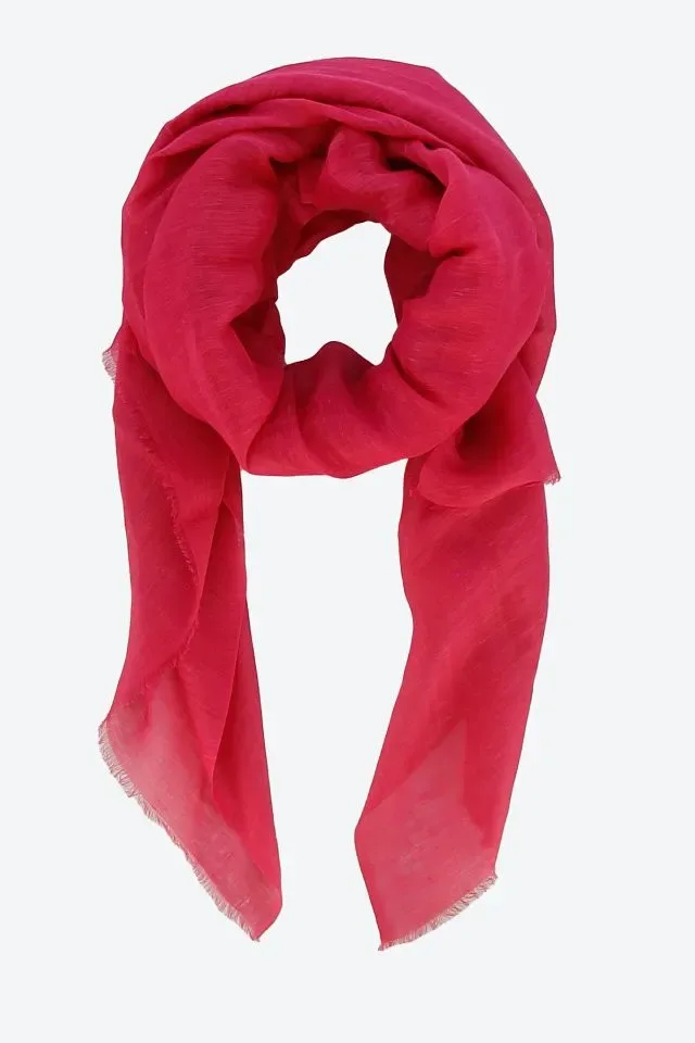 Signe Nature Sjaal: Fuschia, effen ( signe.1207 )