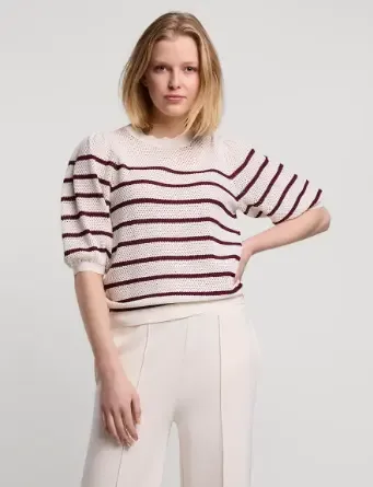 Summum Pull: gestreept, korte mouw ( SUM.64 )
