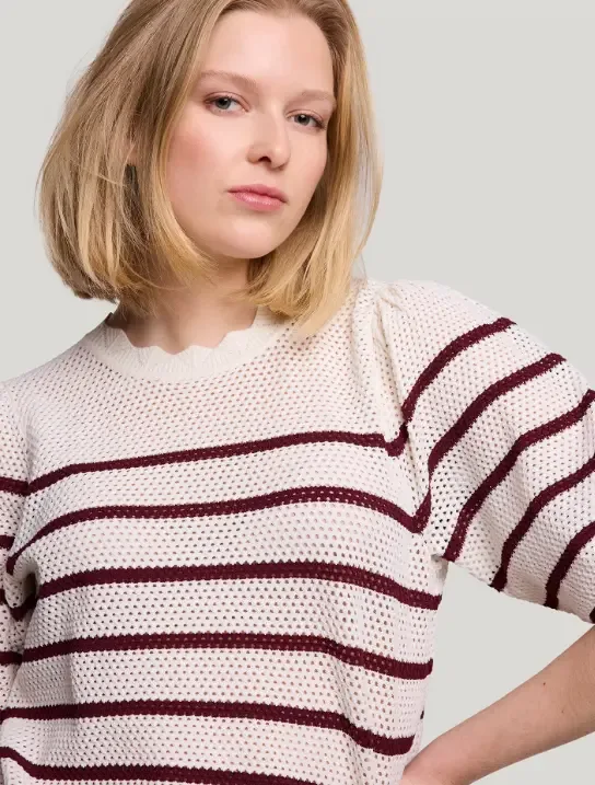 Summum Pull: gestreept, korte mouw ( SUM.64 )