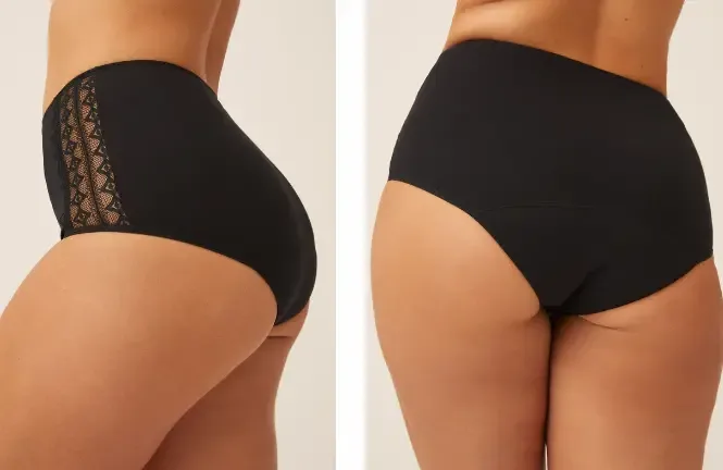 Naturana Incontinentie / Menstruatie slip: Maxi model, Zwart ( NAT.14 )