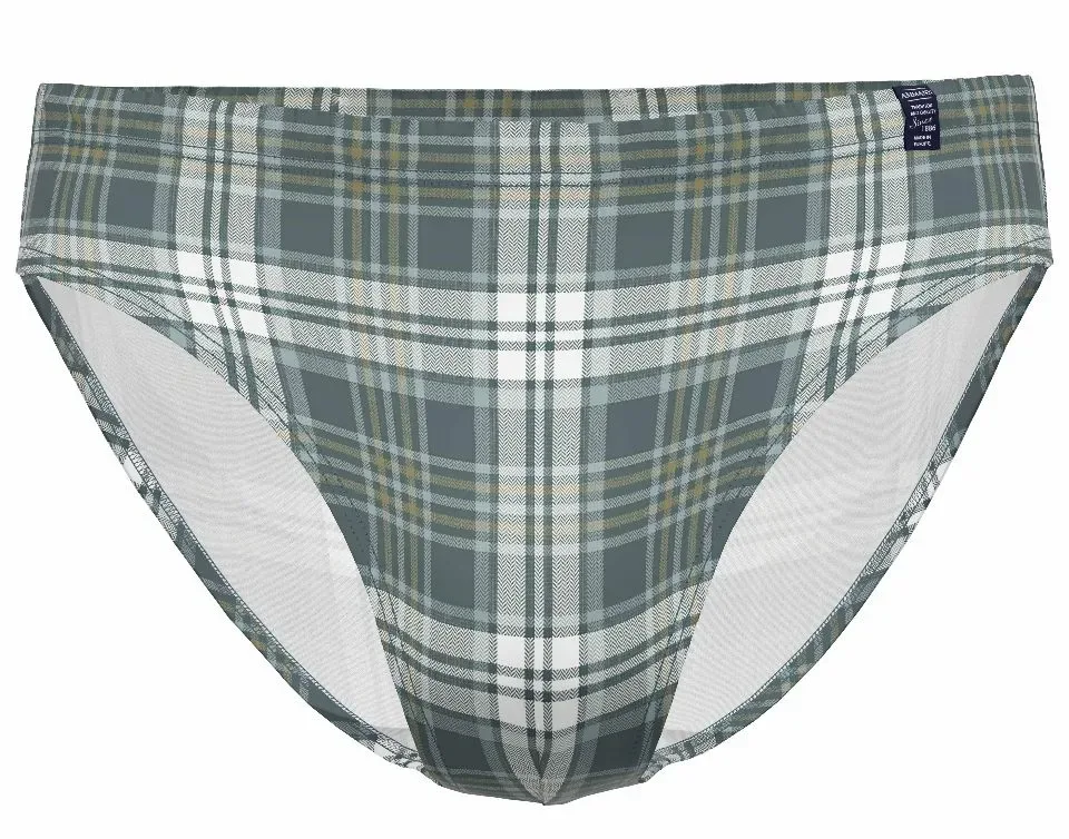 Ammann Heren Slip: retro short, blauwe carree ( AMM.601 )