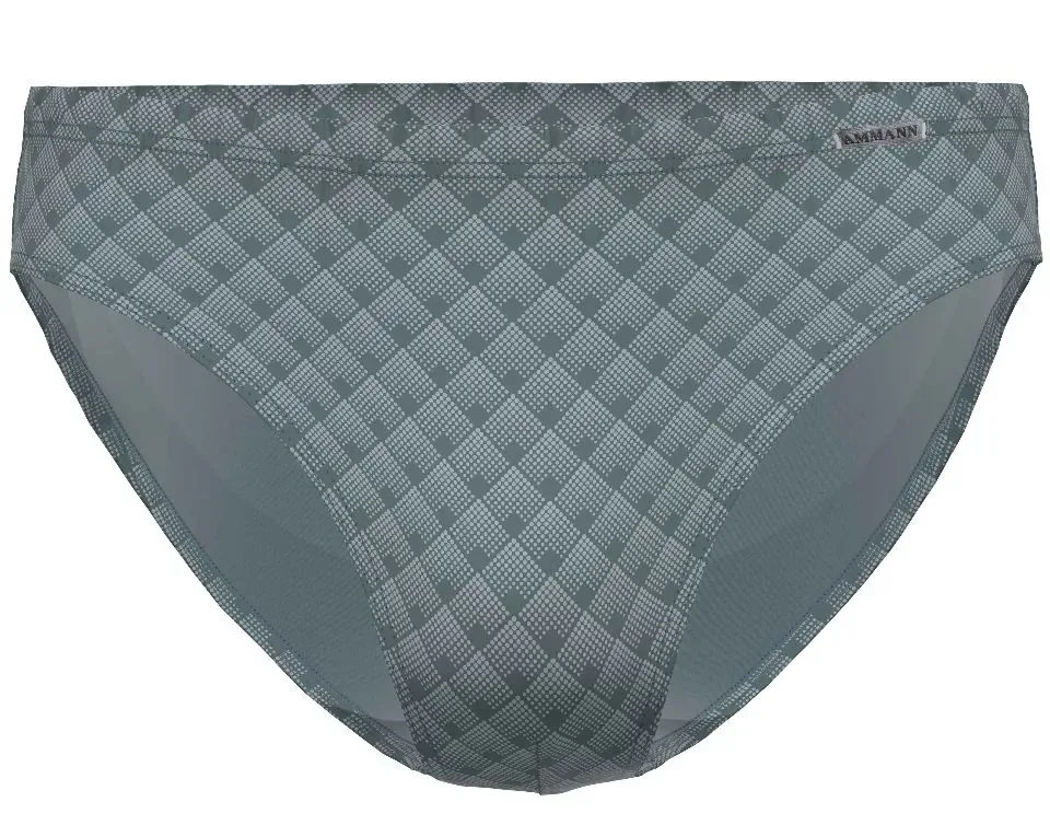Ammann Heren Slip: , Blauw geprint tot 4XL, Katoen Modal, Midi model ( AMM.603 )