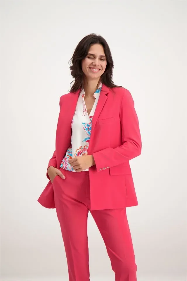 Signe Nature Blazer vest: Fuscia, Volledig gevoerd ( Signe.1219 )