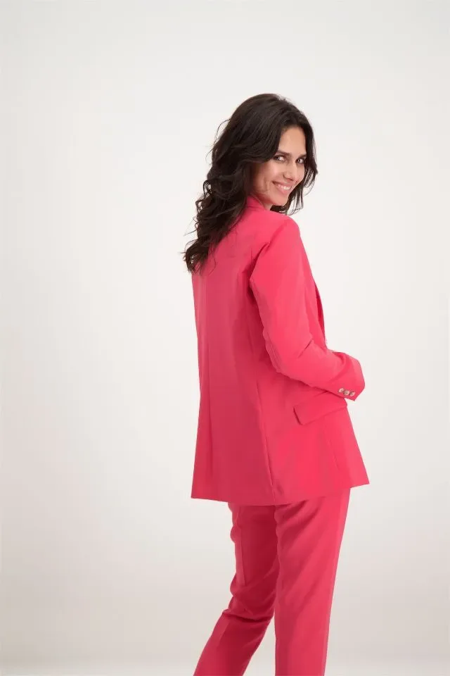 Signe Nature Blazer vest: Fuscia, Volledig gevoerd ( Signe.1219 )