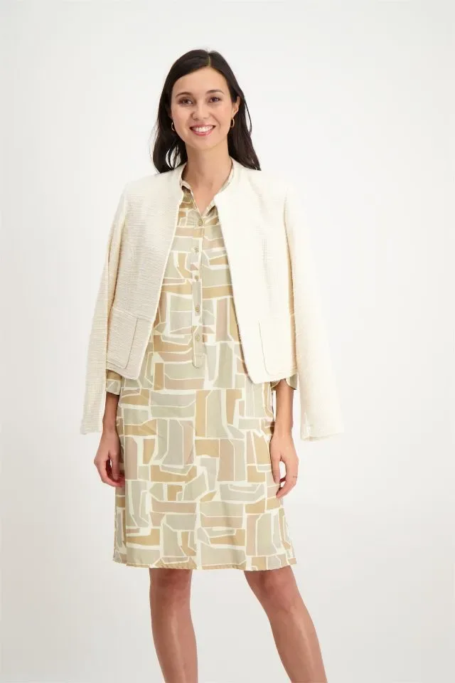 Signe nature Blazer vest: Ecru, Boucle ( Signe.1222 )