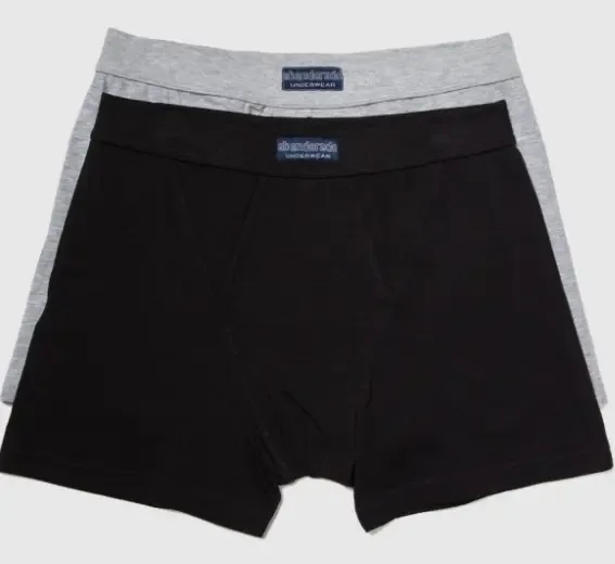 Abanderado Boxers heren met opening: Duopack, zwart / grijs ( ABA.2 )