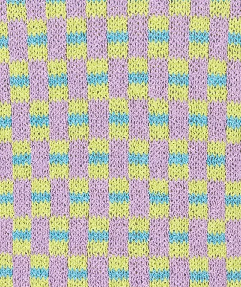 Esqualo Pull: Lila, lemoen, Korte mouw, jacquard brei ( ESQ.275 )