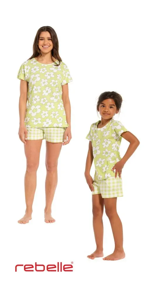 Rebelle by Pastunette Meisjes Pyjama: Korte mouw, short ( PAS.20 )