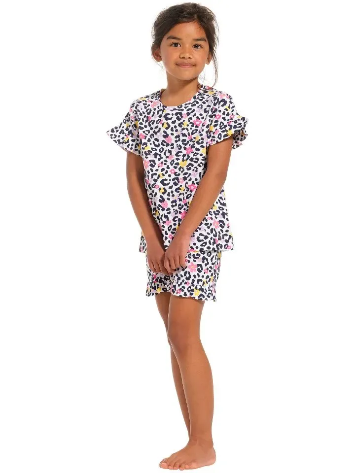 Rebelle Pastunette meisjes pyjama: Geprint, korte mouw ( PAS.21 )