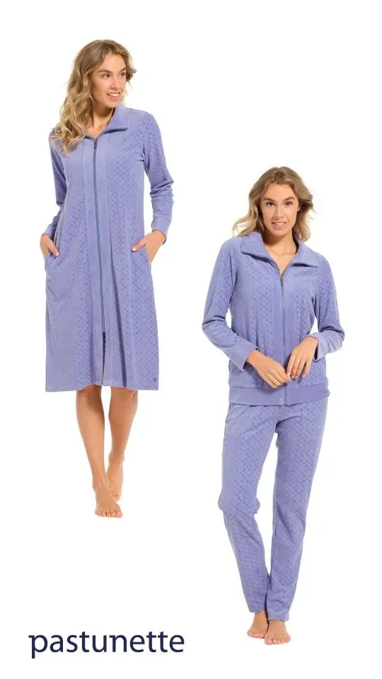 Pastunette Kamerjas Dames: met rits, blauw ( PAS.29 )