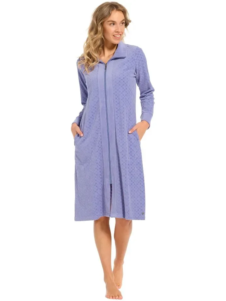 Pastunette Kamerjas Dames: met rits, blauw ( PAS.29 )