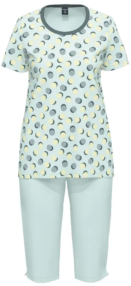 Ammann Dames Pyjama: Licht blauw, ( OPGEPAST, DONKER BLAUWE BROEK ( AMM.610 )