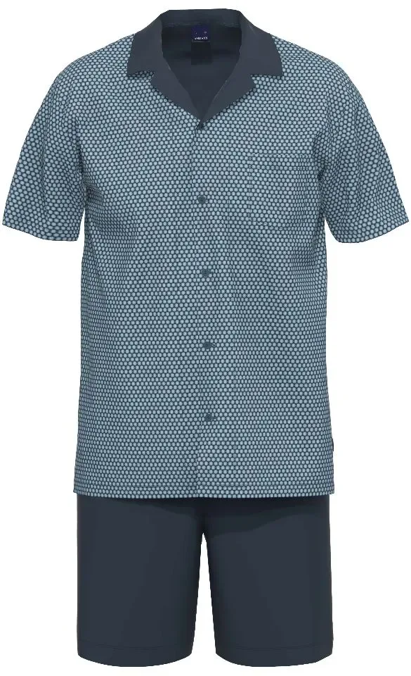 Ammann Heren pyjama: Doorknoop model, korte mouw ( AMM.608 )