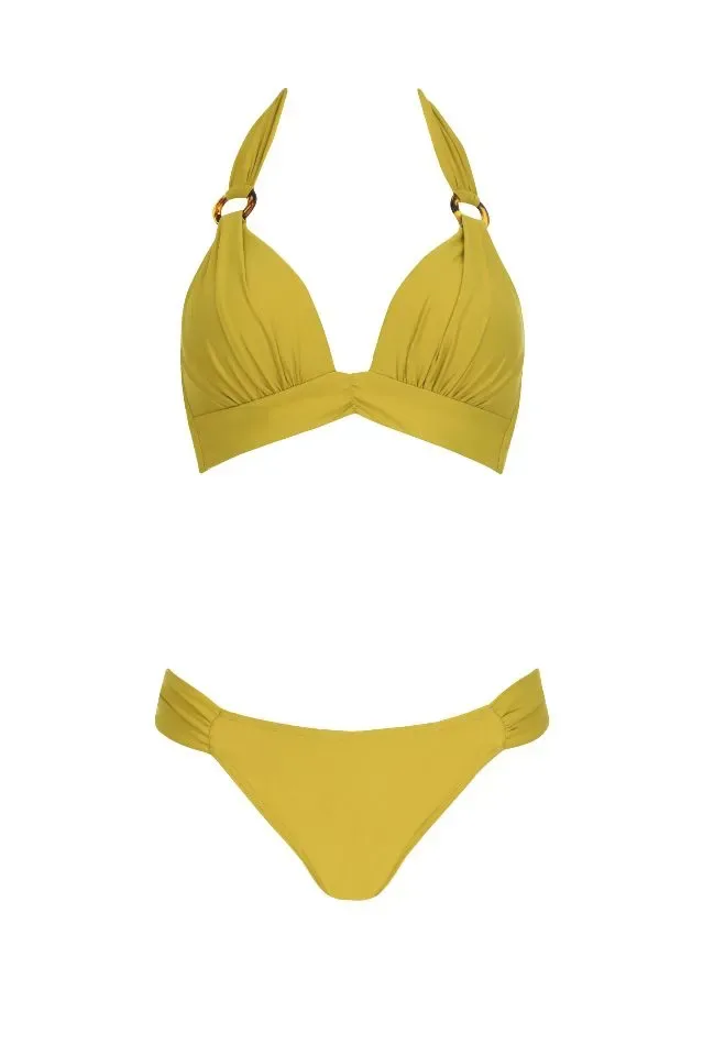 Sunflair Bikini: Haltermodel, Olijf groen, voorgevormd  sunf.170