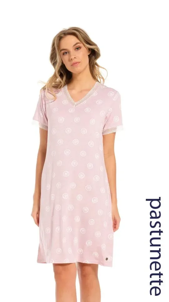 Pastunette Nachthemd Dames: Korte mouw, Tencel ( PAS.30 )