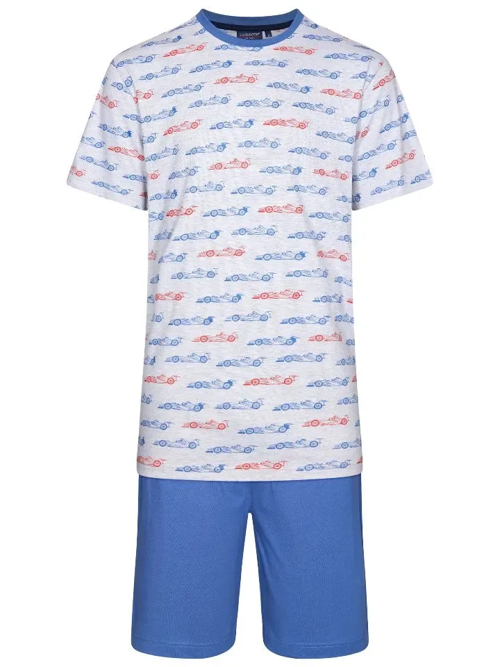 Pastunette jongens pyjama: racewagens motief ( PAS.32