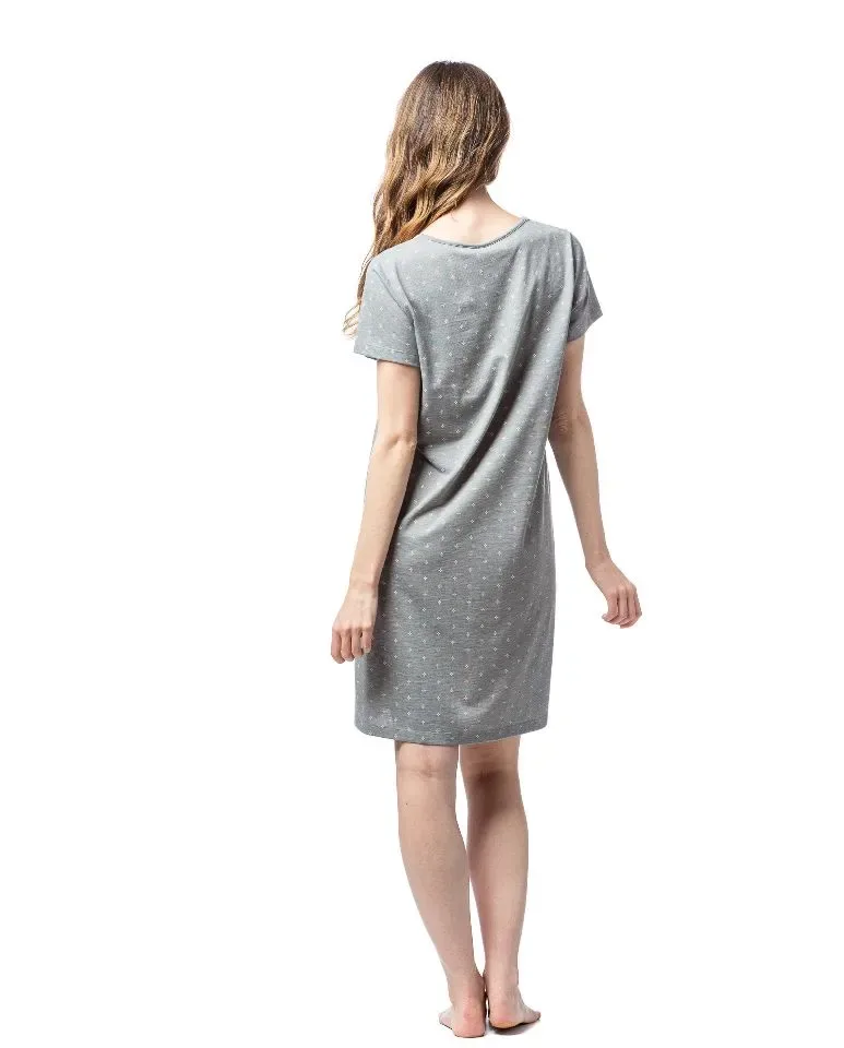 Egatex nachthemd dames: Korte mouw, tot 3XL ( EGA.408 )