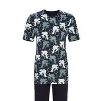 Ringella Heren Pyjama: Koersfietsen, blauw ( RIN.489 )