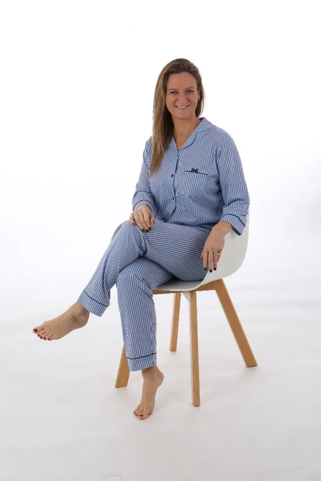 Perlina Dames pyjama: Loua, doorknoop model ( LINA.45 )