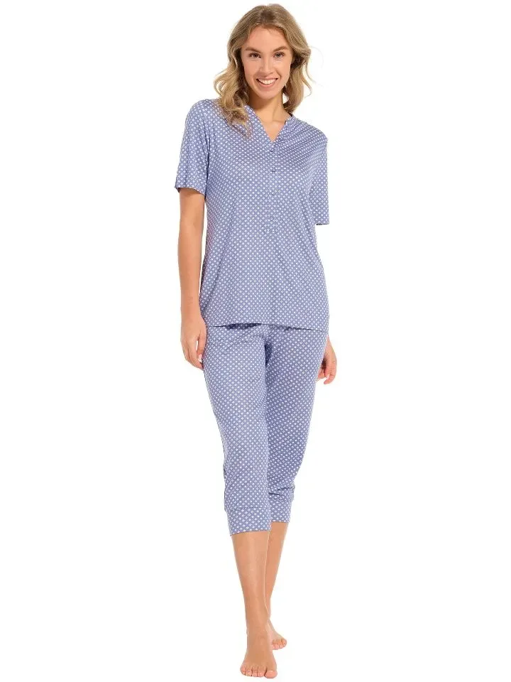 Pastunette Deluxe Pyjama Dames: Korte mouw, 3/4 broek ( PAS.34 )
