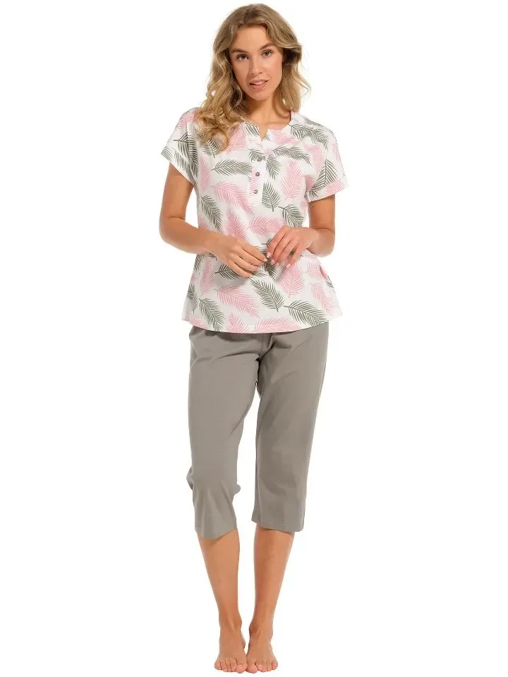 Pastunette Pyjama Dames: Korte mouw, 3/4 broek ( PAS.36 )