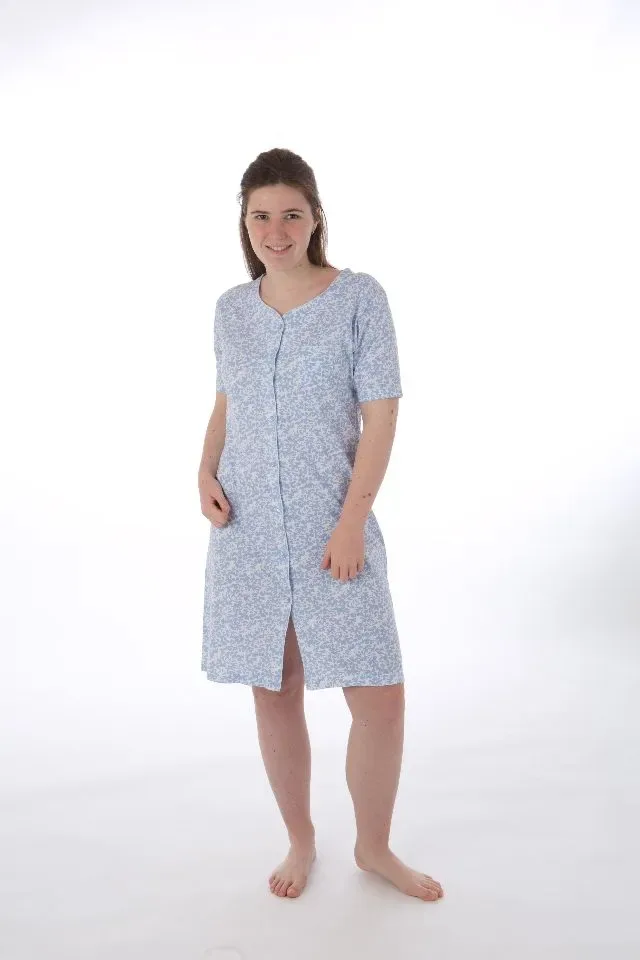 Perlina Dames nachthemd: FAE, Doorknoop model ( LINA.54 )