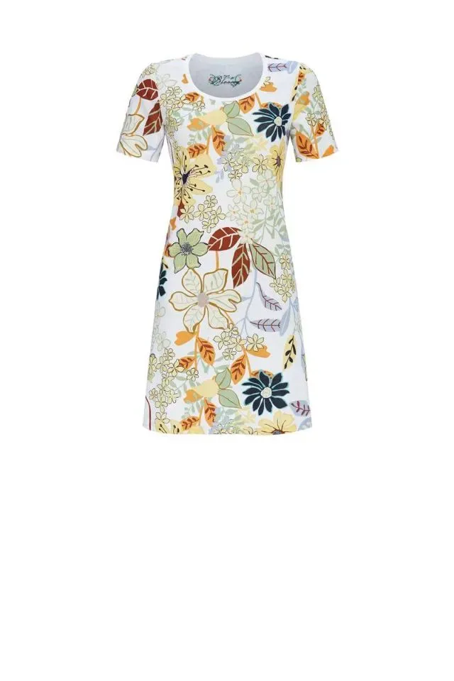 Ringella Nachthemd dames: Bloomy, korte mouw  ( RIN.502 )