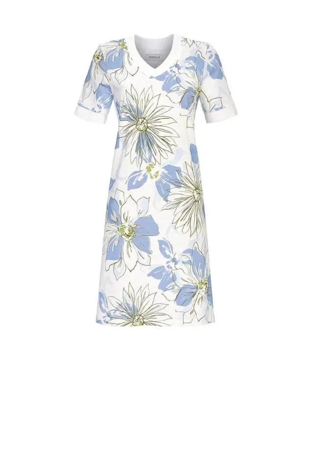 Ringella nachthemd: korte mouw, 95cm tencel ( RIN.513 )