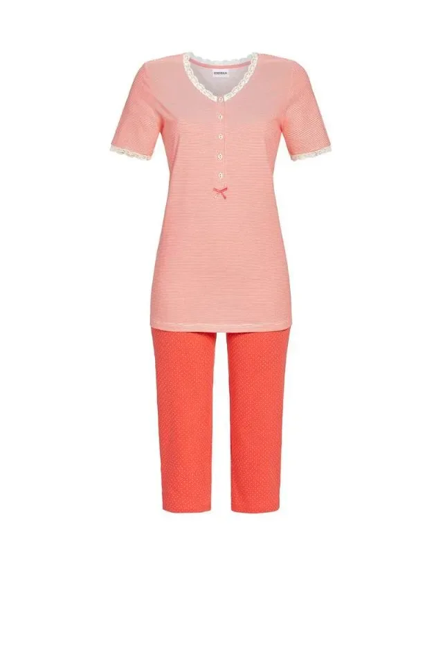 Ringella Pyjama Dams: korte mouw, Capri broek ( RIN.515 )