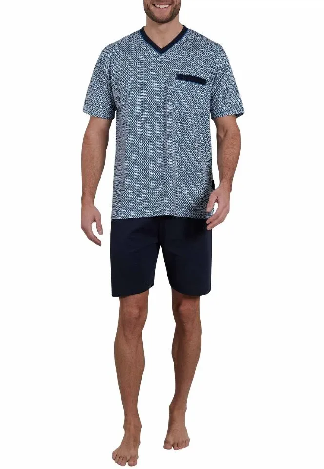 Gotzburg Pyjama Heren: Licht Blauw, V hals ( GOT.58 )