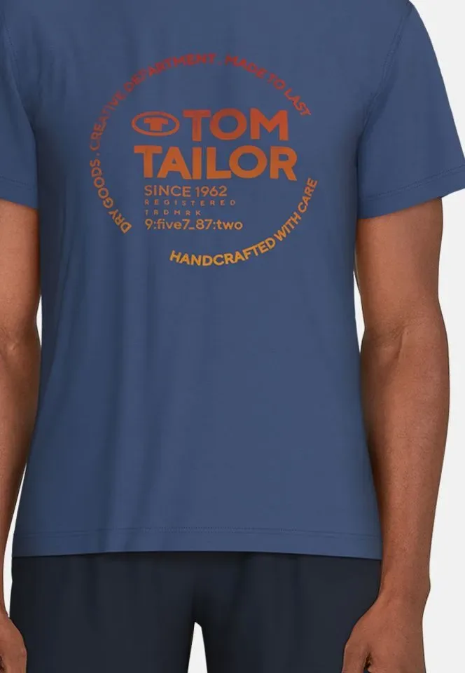 Tom Tailor Heren Pyjama: Blauw, korte mouw, short ( TOM.33 )